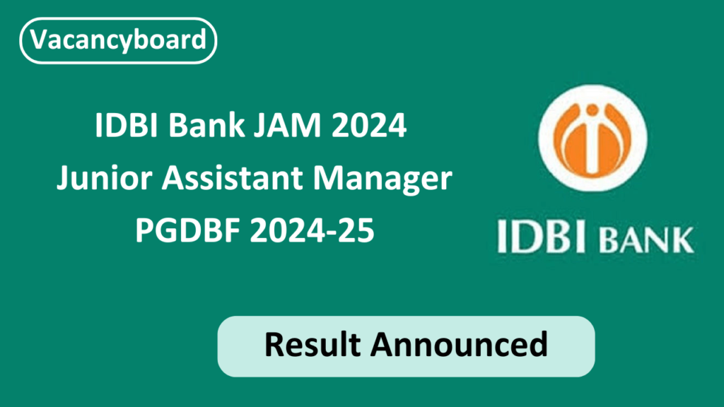 IDBI Bank Junior Assistant Manager 2024