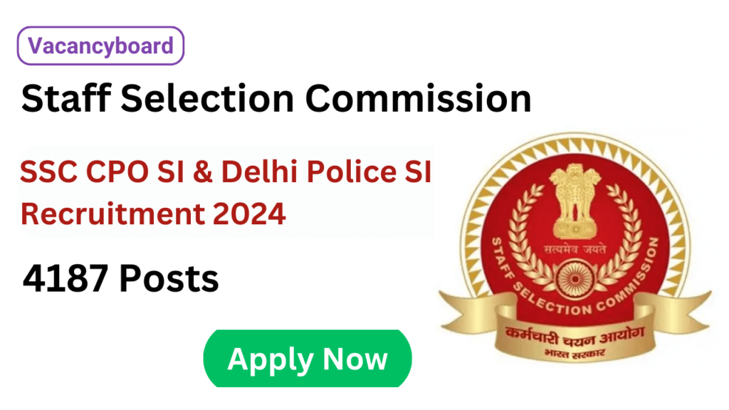 SSC CPO and Delhi SI Recruitment 2024