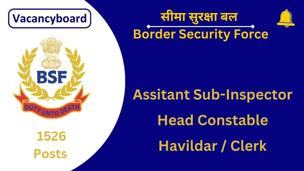 BSF ASI Warrant Officer Head Constable and Havildar Recruitment 2024