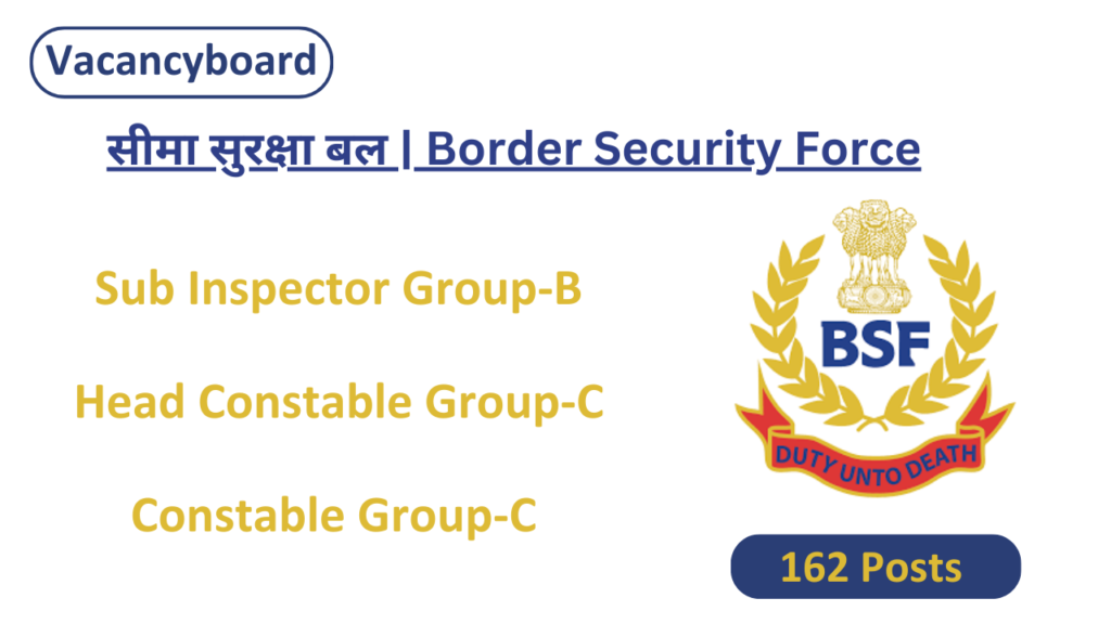 BSF SI Head Constable and Constable Recruitment 2024