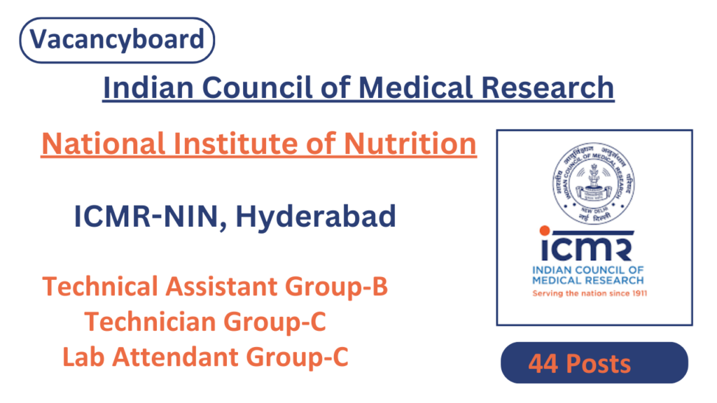 ICMR-NIN Various Posts Recruitment 2024