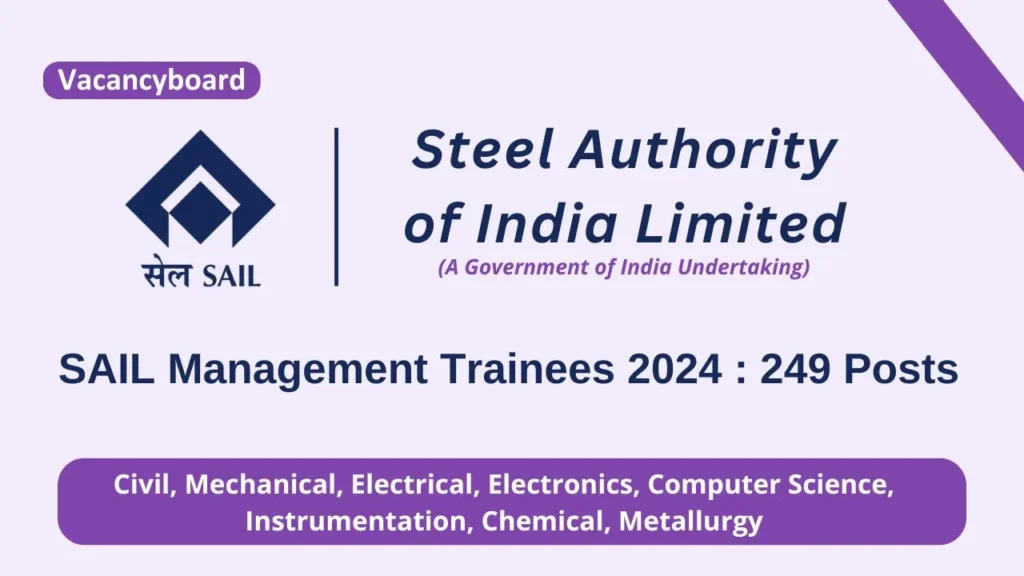 SAIL Management Trainee Recruitment 2024