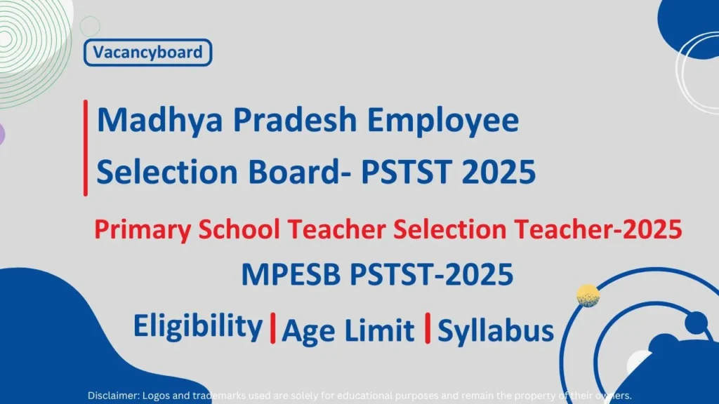 MPESB Primary School Teacher PSTST 2025