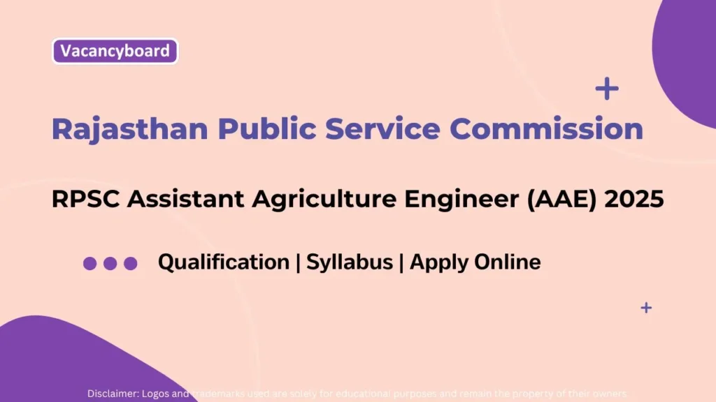 RPSC Assistant Agriculture Engineer 2025