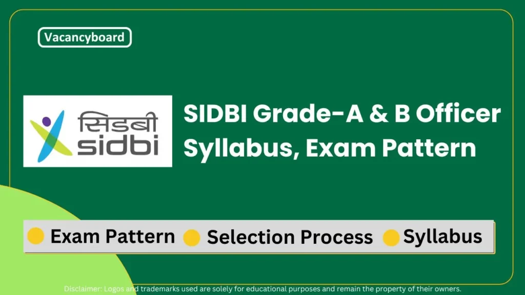 SIDBI Grade A & B Officer Recruitment 2025