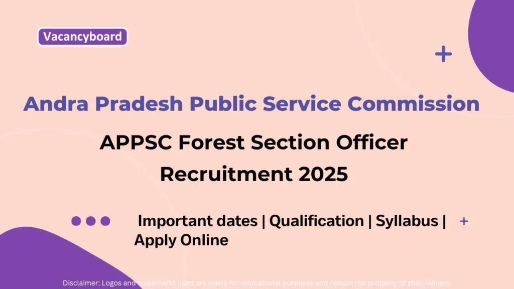 APPSC Forest Section Officer Recruitment 2025