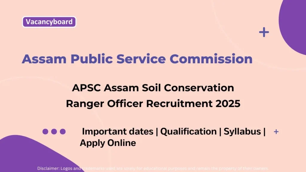 Assam Soil Conservation Ranger Recruitment 2025