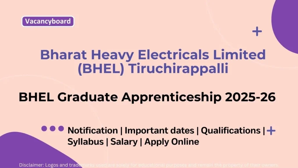 BHEL Graduate Apprenticeship 2025