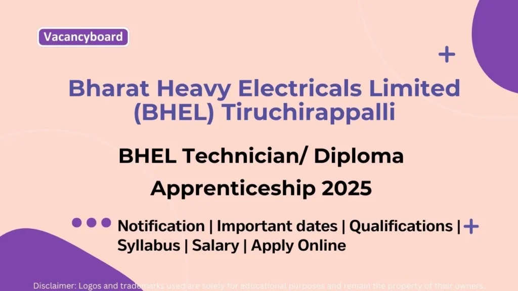BHEL Technician Apprenticeship 2025