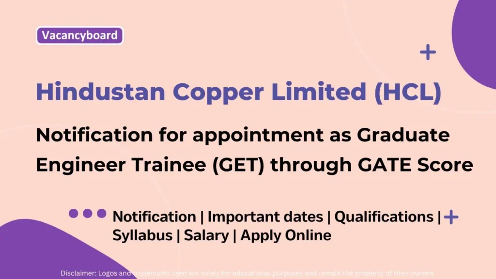 HCL Graduate Engineer Trainee Recruitment 2025 through GATE Notification Out 1 HCL Graduate Engineer Trainee Recruitment 2025