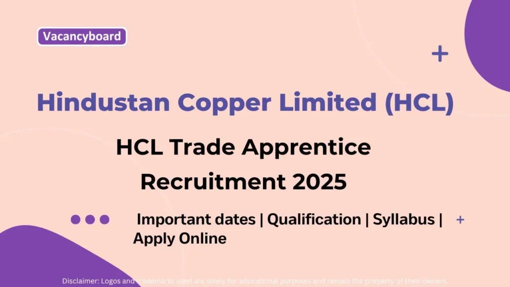 HCL Trade Apprentice Recruitment 2025 – Apply Online for 167 Posts 1 HCL Trade Apprentice Recruitment 2025