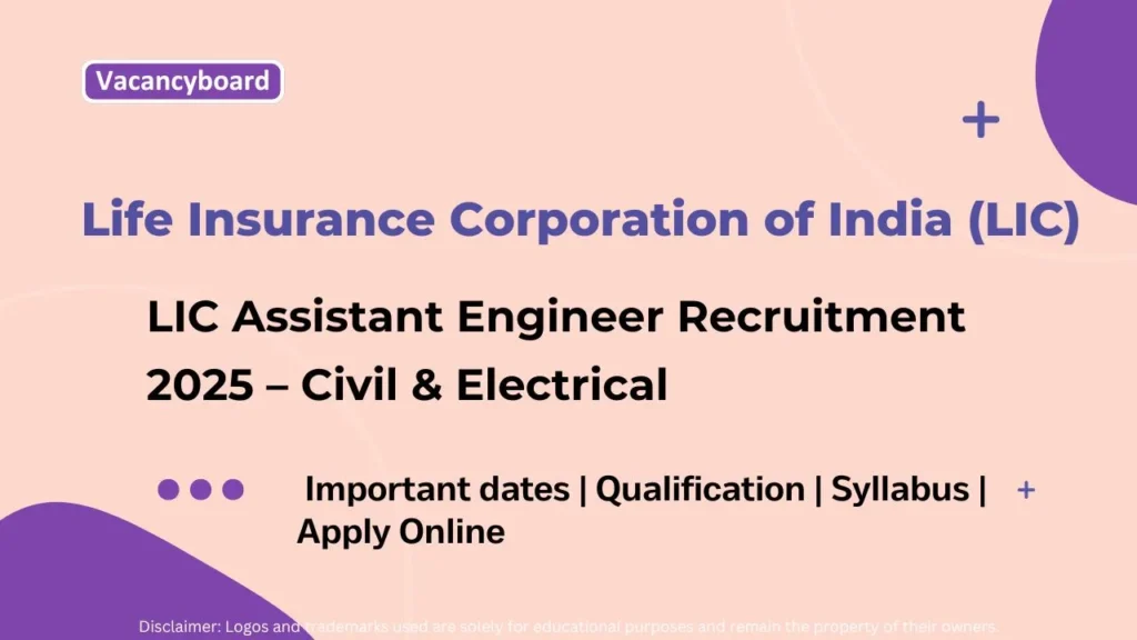 LIC Assistant Engineer Recruitment 2025 – Civil & Electrical 1 LIC Assistant Engineer Recruitment 2025