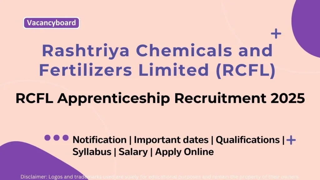RCFL Apprenticeship 2025 – Apply Online