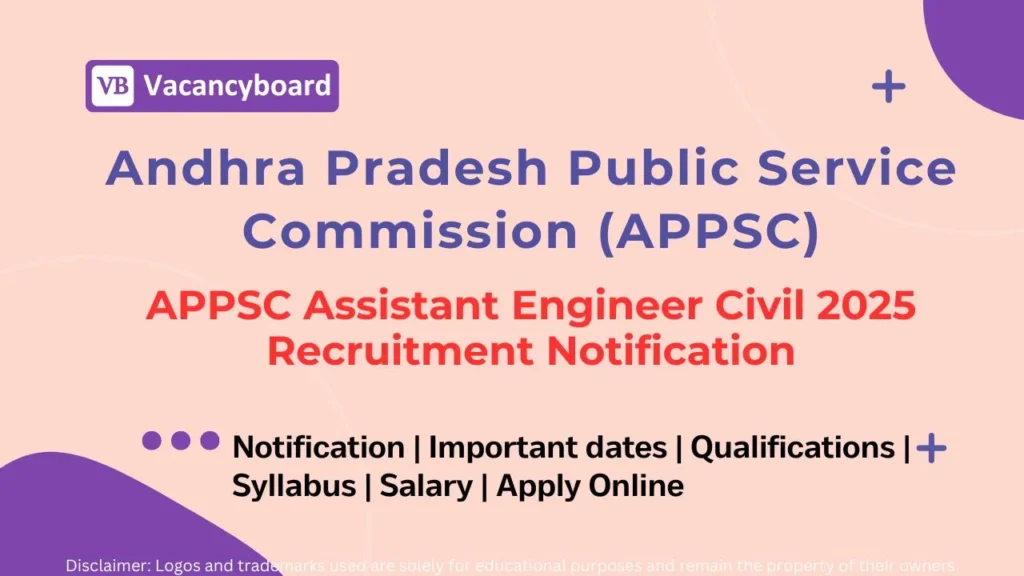 APPSC Assistant Engineer Civil 2025 Recruitment Notification Overview