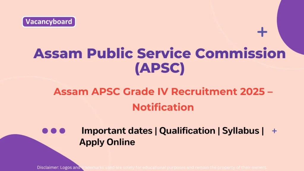 APSC Grade IV Recruitment 2025 – Notification