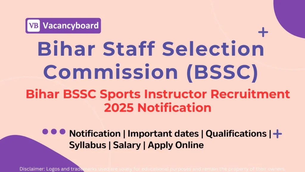Bihar BSSC Sports Instructor 2025 Notification