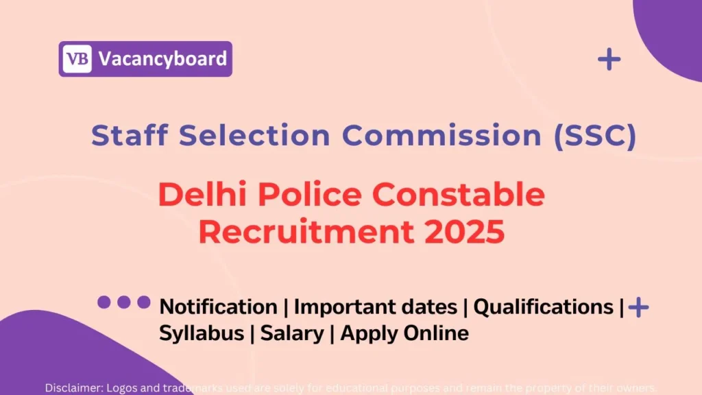 Delhi Police Constable Recruitment 2025 – Apply Online on SSC website 1 Delhi Police Constable Recruitment 2025 Notification