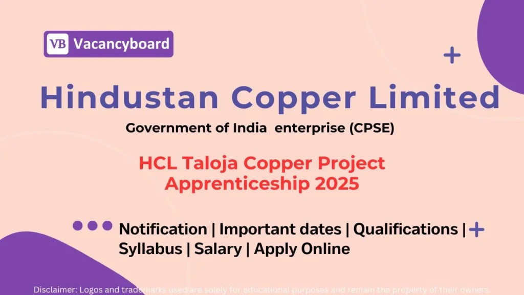 HCL Taloja Copper Project Apprenticeship 2025