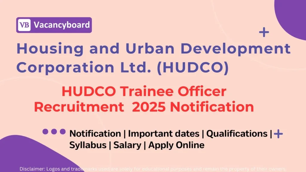 HUDCO Trainee Officer 2025