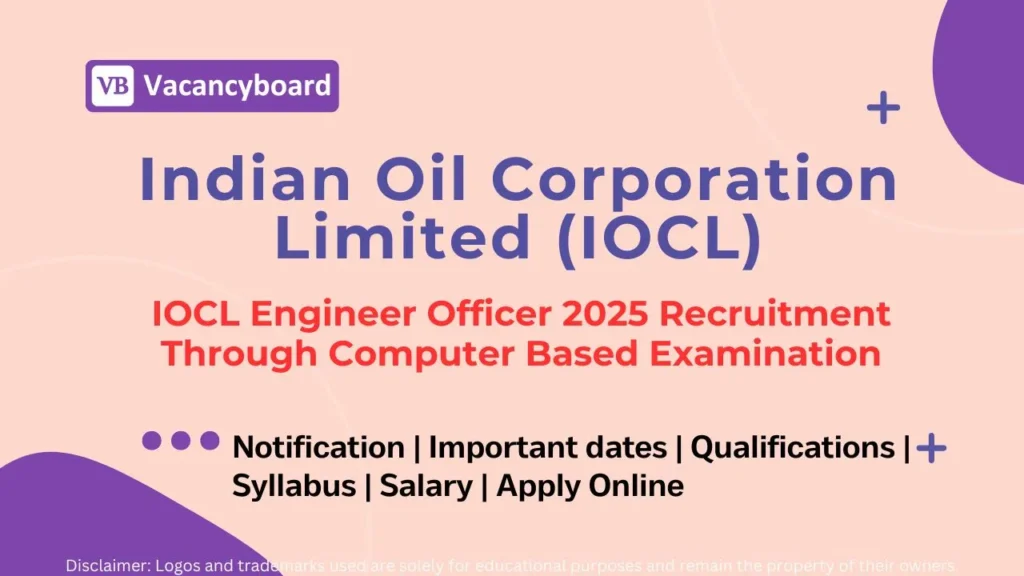 IOCL Engineer Officer 2025 Through CBT, Apply Online 1 IOCL Engineer Officer 2025 Recruitment Through Computer Based Test Notification