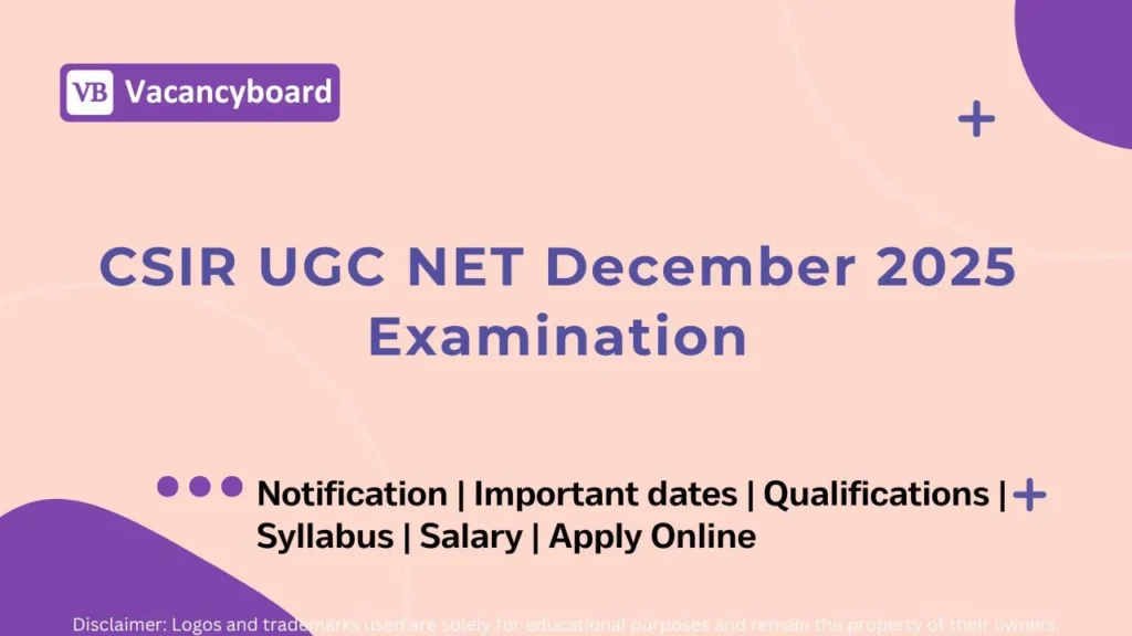 Joint CSIR UGC NET December 2025 Examination