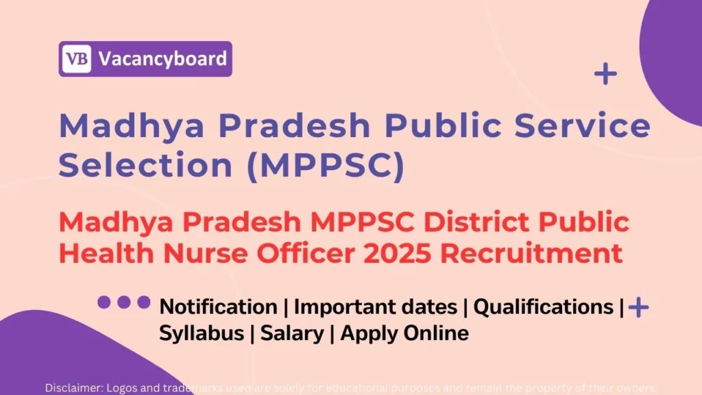MPPSC District Public Health Nurse Officer 2025 Recruitment