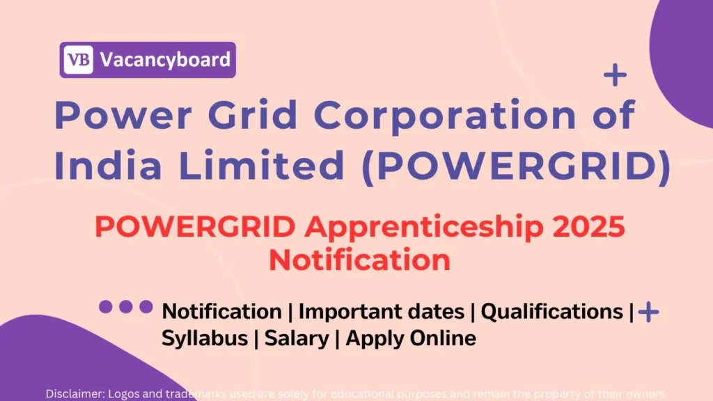 POWERGRID Apprenticeship 2025 Notification