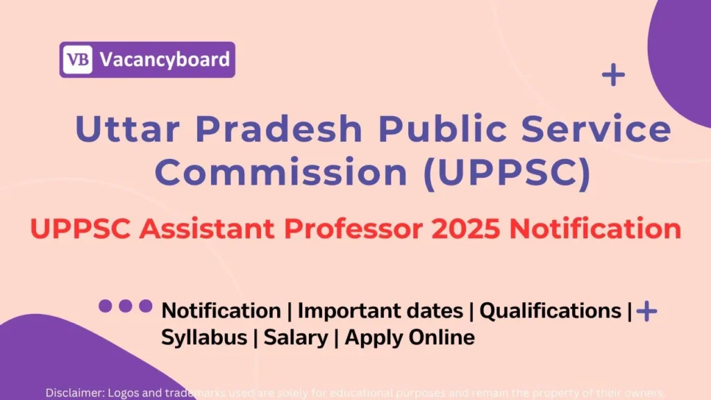 UPPSC Assistant Professor 2025 Notification – Eligibility, Vacancy, Syllabus