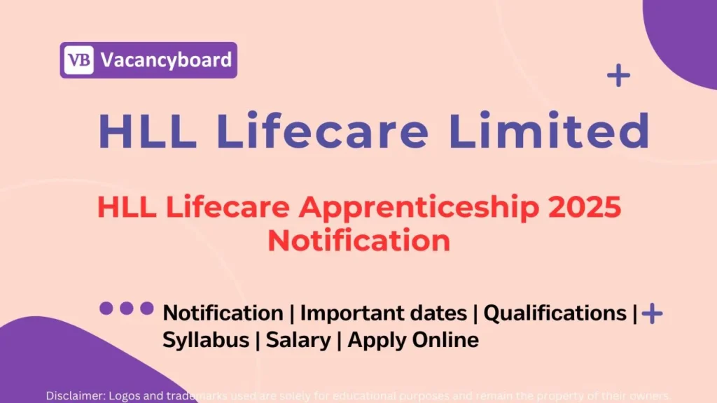HLL Lifecare Apprenticeship 2025 Notification