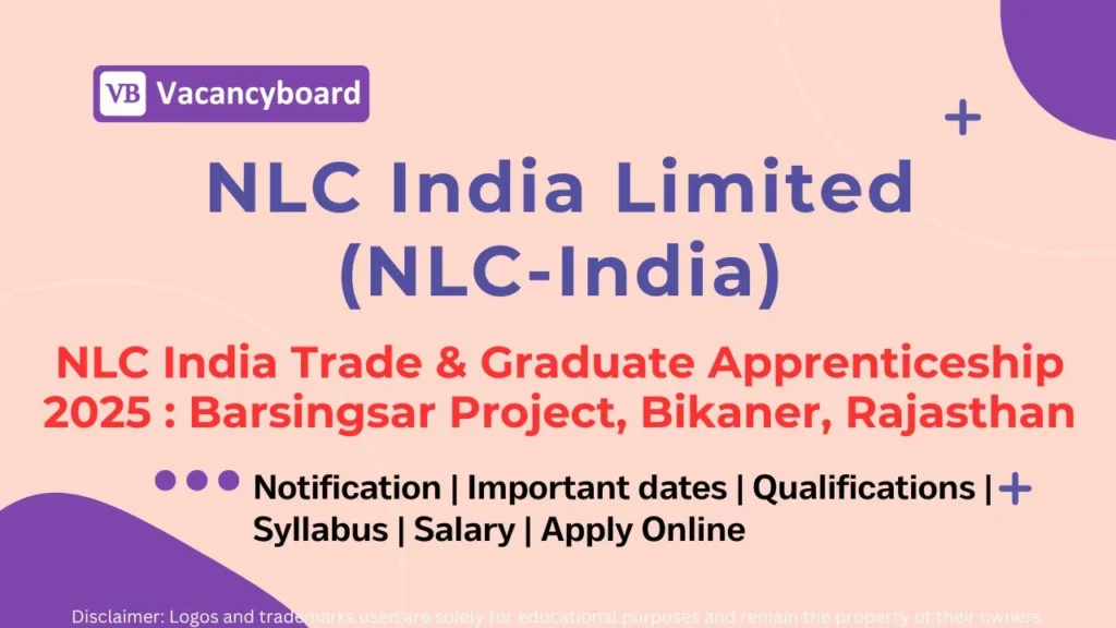 NLC India Apprenticeship 2025