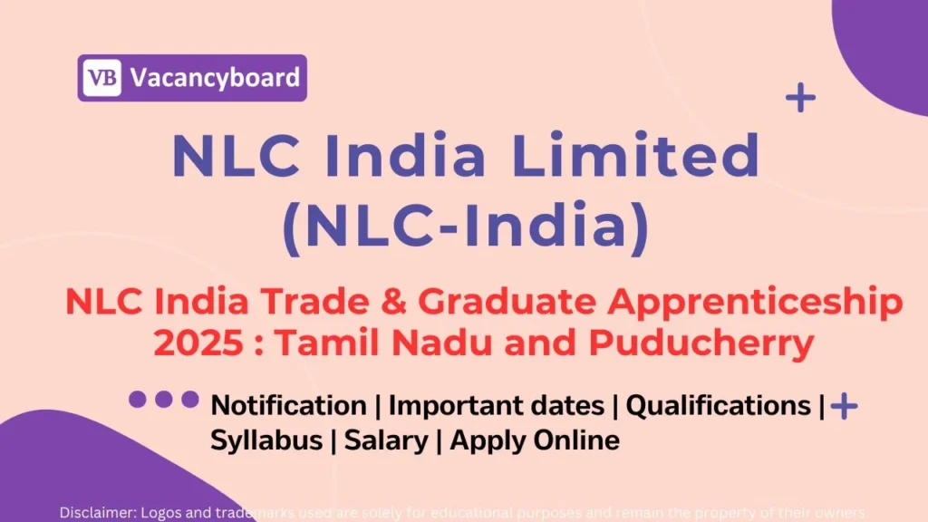 NLC India Trade and Graduate Apprenticeship 2025