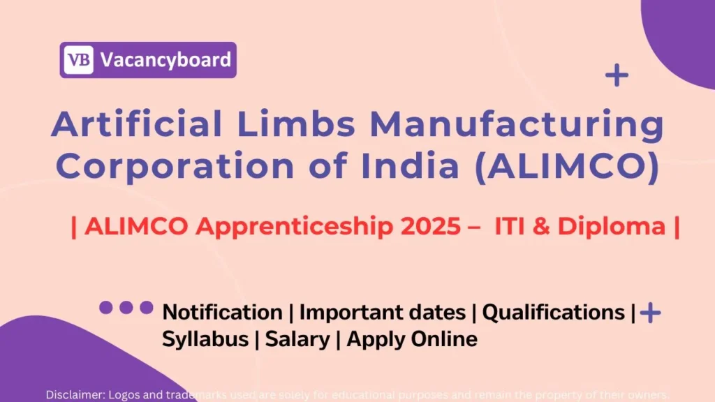 ALIMCO Apprenticeship 2025 Notification