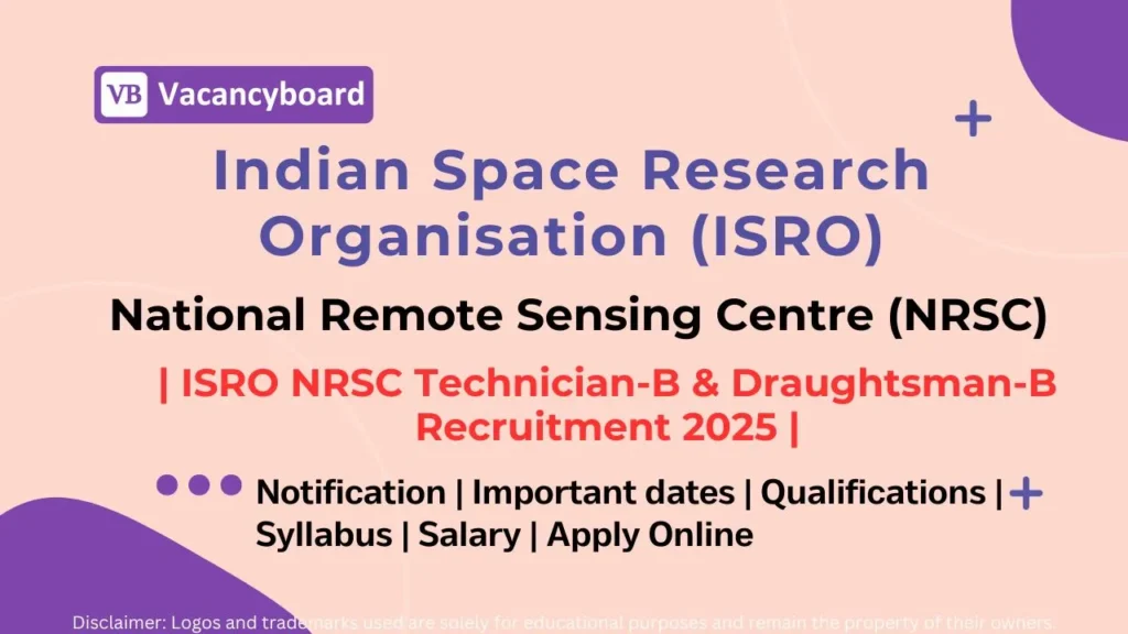 ISRO NRSC Recruitment 2025 Notification