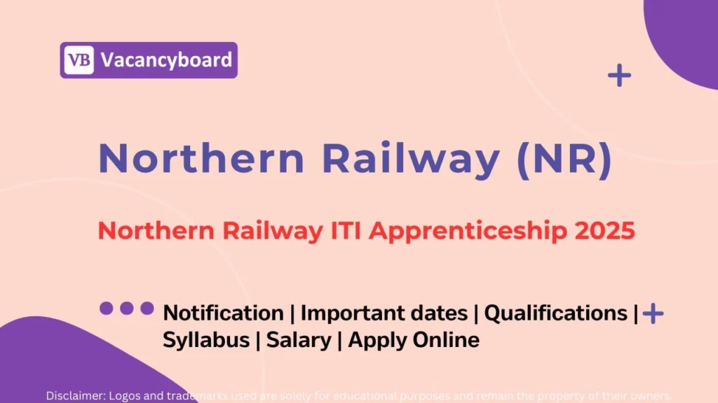 Northern Railway Apprenticeship 2025 Notification