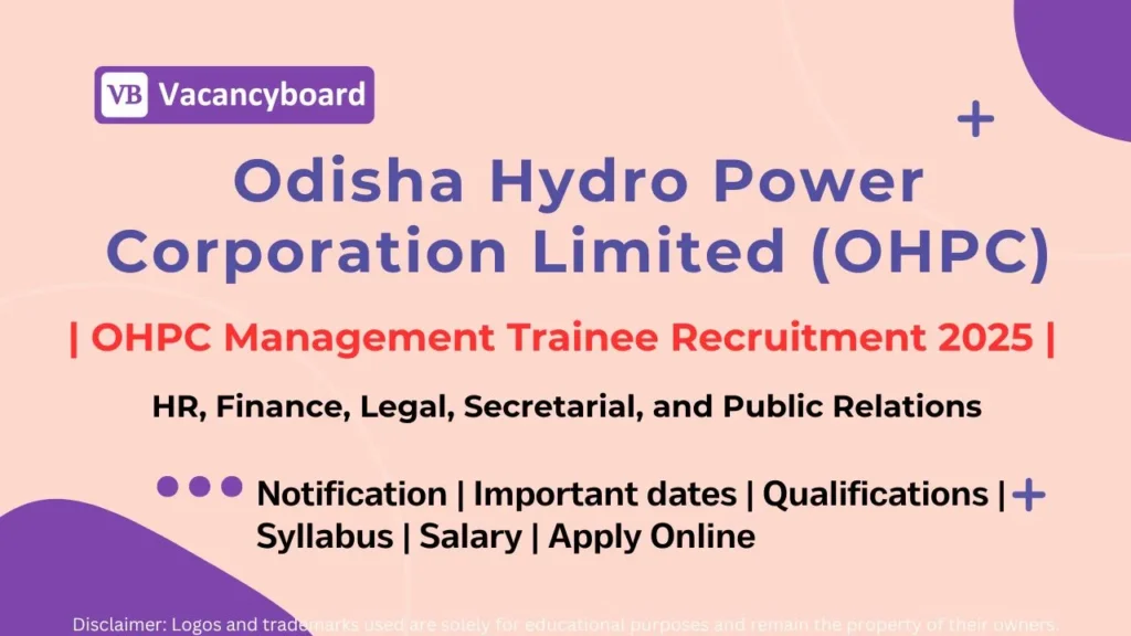 OHPC Management Trainee Recruitment 2025 Notification
