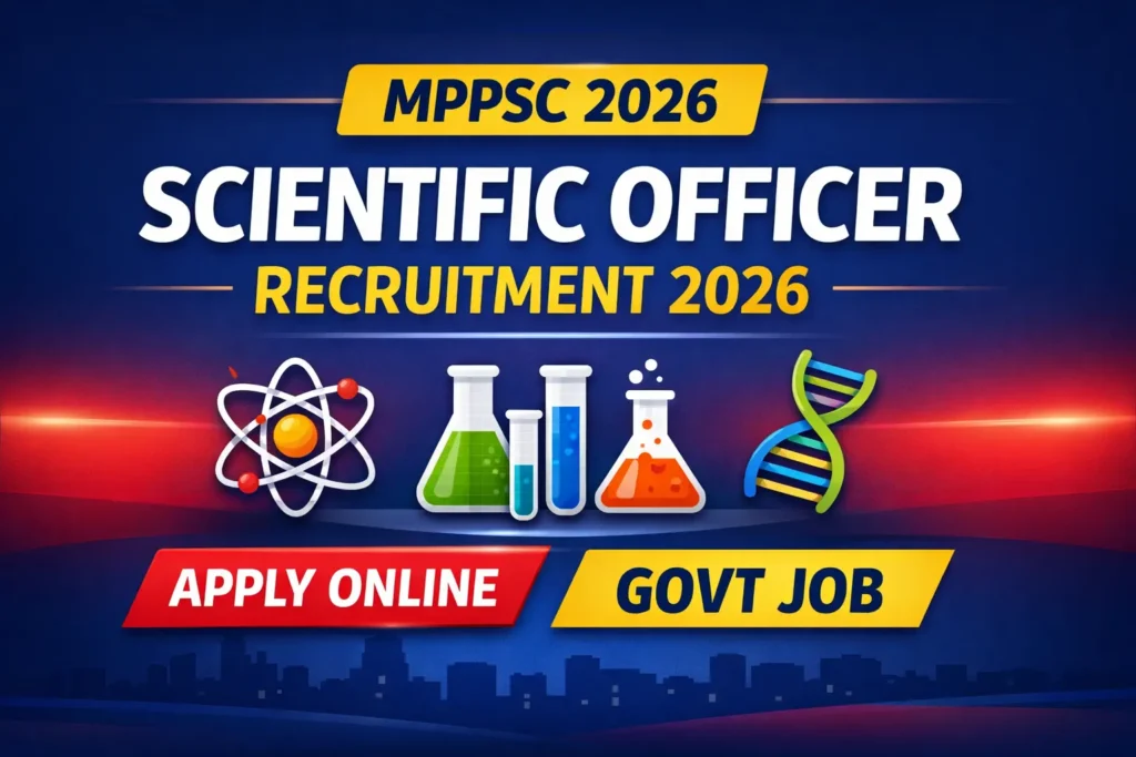 MPPSC Scientific Officer Recruitment 2026: 30+ Posts Apply Now 1 MPPSC Scientific Officer Recruitment 2026 Notification
