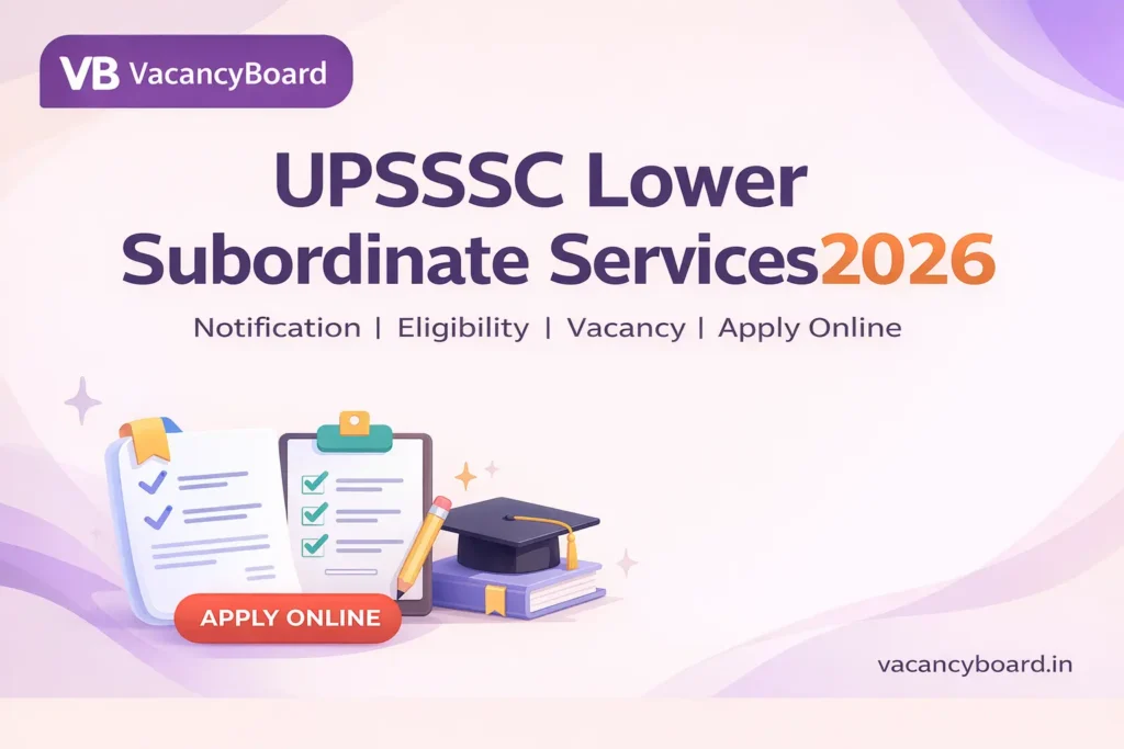 UPSSSC Lower Subordinate Services Recruitment 2026